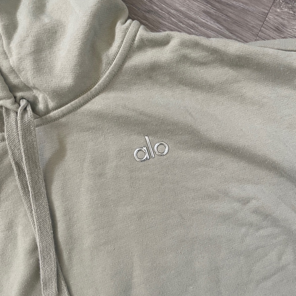 Alo Accolade SET - Hoodie & Sweatpants - Pale Green - Size Small - Picture 2 of 6